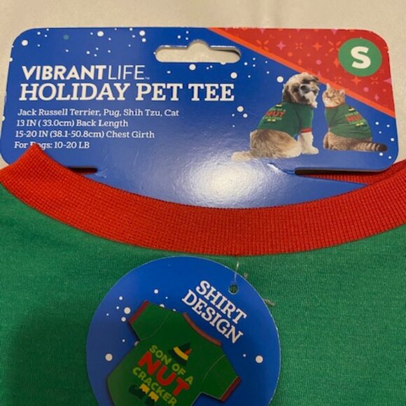 Vibrant Life PET Holiday TEE Size: S For Dogs:10-20 LB, Cats: Up to 15LB - Picture 3 of 7